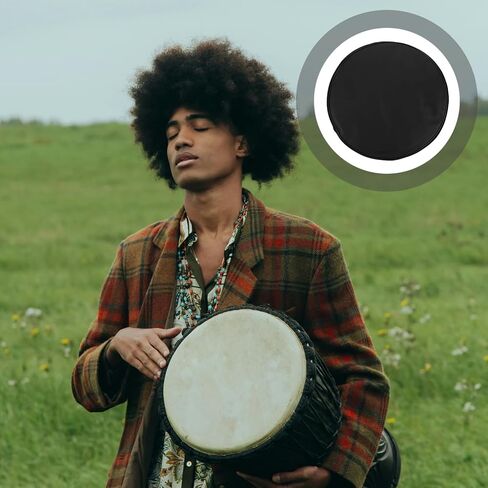 Djembe طبل الجلد استبدال غطاء الطبل المقاوم للرطوبة سهلة التركيب تقليل الضوضاء ملحق لآلات الإيقاع in Kuwait