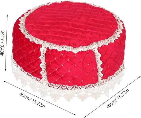 SUPVOX 12-Inch Chinese Red Drum Dust Cover Waterproof Fabric Protector Thickened Design for Travel Includes Stick Storage for Gong Drums and Percussion Instruments in Kuwait