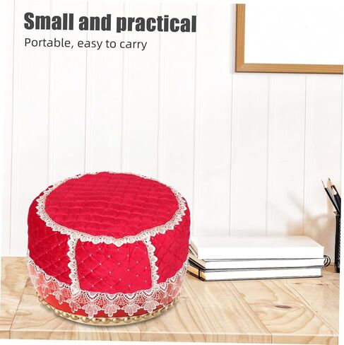 SUPVOX 12-Inch Chinese Red Drum Dust Cover Waterproof Fabric Protector Thickened Design for Travel Includes Stick Storage for Gong Drums and Percussion Instruments in Kuwait