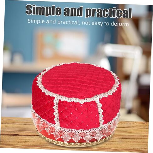 SUPVOX 12-Inch Chinese Red Drum Dust Cover Waterproof Fabric Protector Thickened Design for Travel Includes Stick Storage for Gong Drums and Percussion Instruments in Kuwait