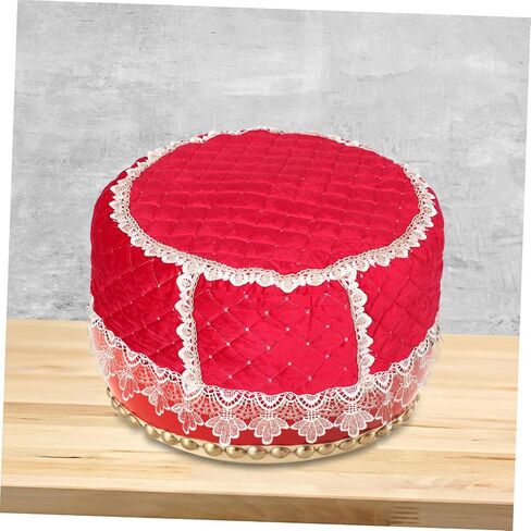 SUPVOX 12-Inch Chinese Red Drum Dust Cover Waterproof Fabric Protector Thickened Design for Travel Includes Stick Storage for Gong Drums and Percussion Instruments in Kuwait