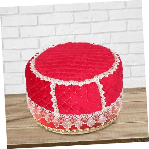 SUPVOX 12-Inch Chinese Red Drum Dust Cover Waterproof Fabric Protector Thickened Design for Travel Includes Stick Storage for Gong Drums and Percussion Instruments in Kuwait