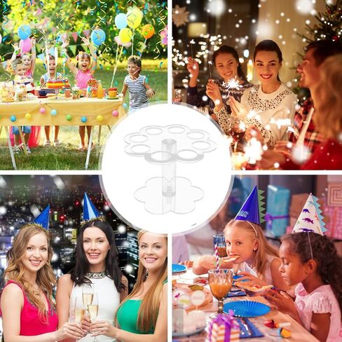 IMIKEYA Ice Cream Cone Holder Stand 8 Holes Acrylic Waffle Cone Display Stand for Party Wedding Buffet Tiered Tray Dessert Table Party Sushi Hand Roll Cotton Candy in Kuwait