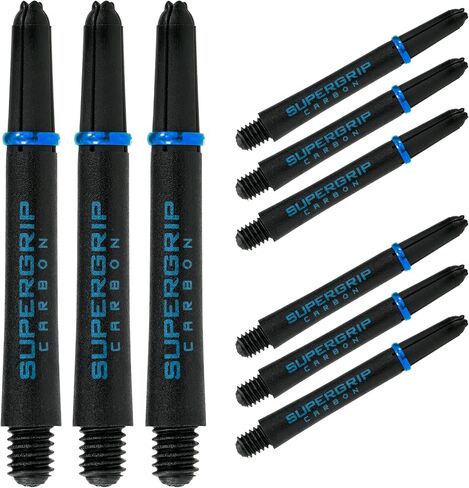 3 × مجموعات من سيقان سهام الكربون Supergrip - 9 أعمدة سهام إجمالاً - متوسطة ومتوسطة وقصيرة (أكوا ومتوسطة) in Kuwait