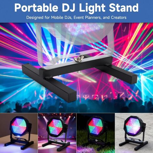 Topteng 2PCS DJ Light Stand، LED Par Can Floor Stand Pro DJ Lighting H إطار Uplighting Par38 Par56 Par64 Par Light Mount Bracket Mount حامل للمرحلة الزفاف وحفلات الحفلات الموسيقية in Kuwait