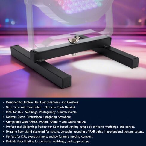Topteng 2PCS DJ Light Stand، LED Par Can Floor Stand Pro DJ Lighting H إطار Uplighting Par38 Par56 Par64 Par Light Mount Bracket Mount حامل للمرحلة الزفاف وحفلات الحفلات الموسيقية in Kuwait