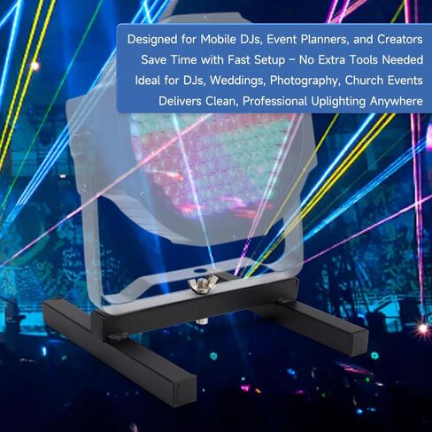 Topteng 2PCS DJ Light Stand، LED Par Can Floor Stand Pro DJ Lighting H إطار Uplighting Par38 Par56 Par64 Par Light Mount Bracket Mount حامل للمرحلة الزفاف وحفلات الحفلات الموسيقية in Kuwait