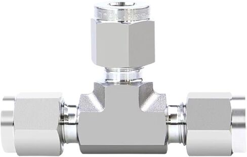 1 قطعة 6000-PSI-SS316L 3 طرق 1/16 "-1" 3-25 مللي متر أنبوب OD ضغط الاتحاد SUS316L الفولاذ المقاوم للصدأ مقرنة وصلة أنابيب مع قفل الجوز (12 مللي متر) in Kuwait