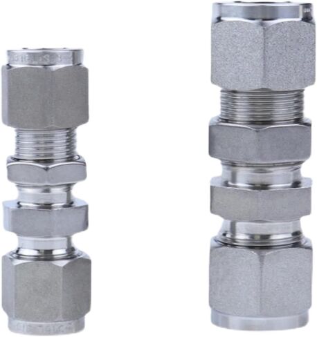 1PCS 2000-PSI-SS316L 1/16"-1" 3-25mm Tube OD Compression Union SUS316L Stainless Steel Coupler Pipe Fitting Connector with Nut Lock(19.02mm 3l4 Inch) in Kuwait