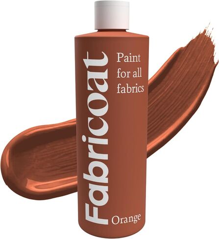 Fabric Paint for Furniture - Restore or Change the Color of Couches, Chairs, Upholstery, Soft Furnishings, Car Interiors, Clothing, & Footwear. (8.5 oz / 250ml, Orange) in Saudi Arabia