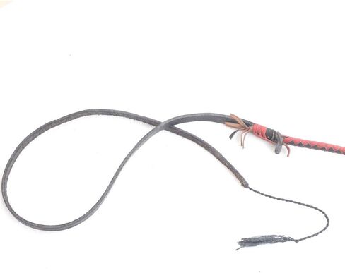 Kangaroo Hide Leather Snake Style Whip 4 Foot 12 Plaits with Complete Leather Flexible Belly & Bolster Inside Hand Crafted for Equestrian and Outdoor Sport. in Kuwait