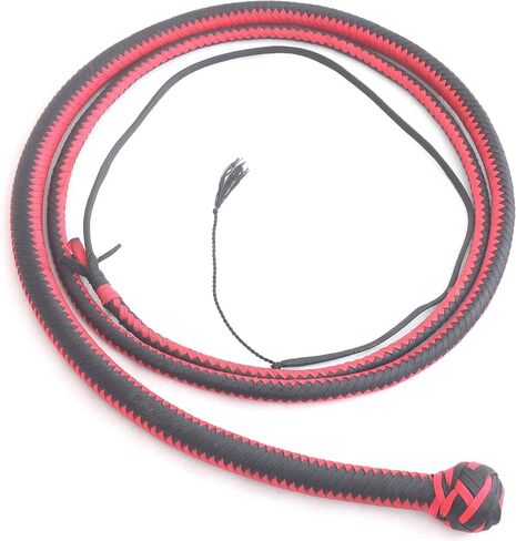 Nylon Paracord Hand Crafted Snake Whip 4 Foot with Complete Leather Flexible Belly & Bolster Inside in Kuwait
