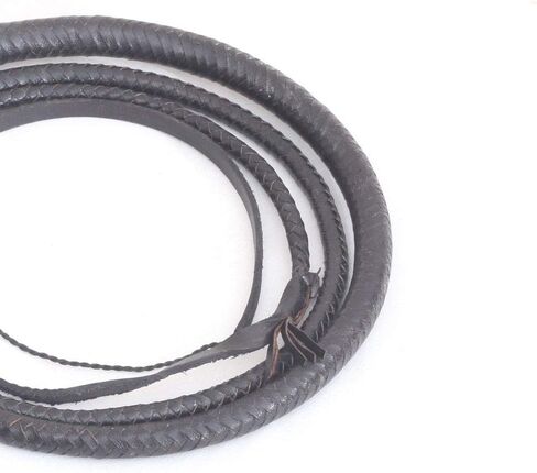 Hand Crafted Kangaroo Hide Snake Whip 4 Foot 12 Plait with Complete Leather Flexible Belly & Bolster Black in Kuwait