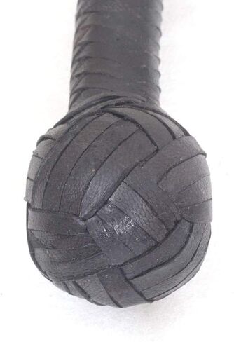 Hand Crafted Kangaroo Hide Snake Whip 4 Foot 12 Plait with Complete Leather Flexible Belly & Bolster Black in Kuwait
