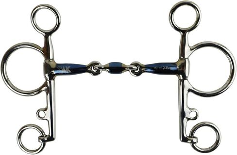 AK Double Jointed Pelham Bit Sweat Iron Horse Riding Bit for Training and Performance Durable Stainless Steel AKRS-2610 in Kuwait