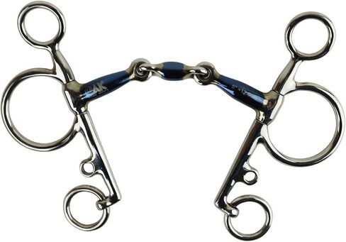 AK Double Jointed Pelham Bit Sweat Iron Horse Riding Bit for Training and Performance Durable Stainless Steel AKRS-2610 in Kuwait