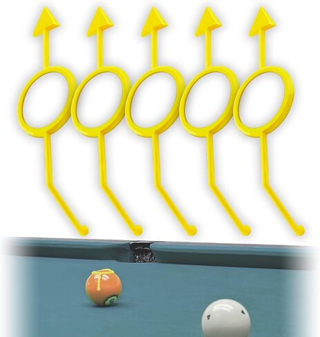 Precision Pool Aiming Aid, Improve Your Pool Skills, Ideal for Beginners & Intermediate Players, Adjustable SightGuide,5PC Billiards Training Tool, Practice Aiming Marker, Consumables in Kuwait