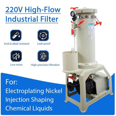 Electroplating Solution Filter High Flow Industrial Filter | 220V 750W, Self-Priming Pump, 6Pcs 20In Filter element, 150L/MIN, Chemical Liquid Circulation Filter for Nickel Plating in Kuwait