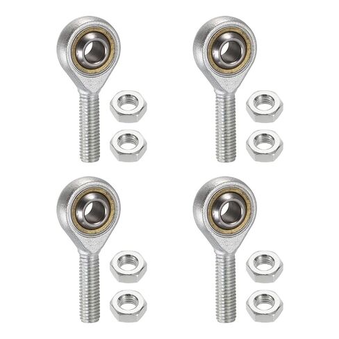 4 قطع من Uxcell SI6T/K محمل نهاية القضيب 6 مم، M6x1mm خيط أنثى اليد اليمنى، أطراف قضيب مفصل ذاتية التشحيم متري مع صواميل المربى in Kuwait