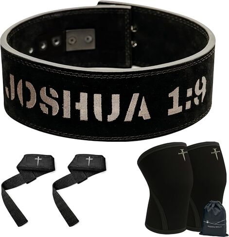 Christian Weightlifting Set - Lever Belt, Knee Sleeves & Straps in Kuwait