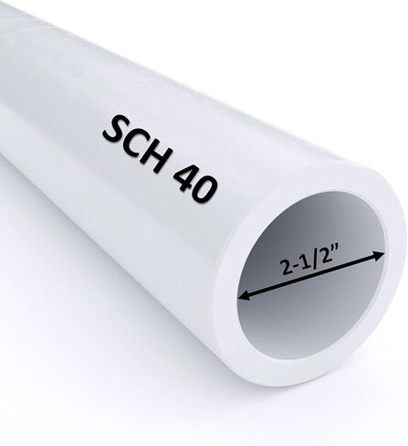 جدول VENTRAL 40 أنبوب PVC 2 1/2 بوصة (2.875 OD)، أبيض، أطوال مقطوعة للسباكة والمناظر الطبيعية وحمام السباحة والمنتجعات الصحية (طول 24 بوصة) in Kuwait