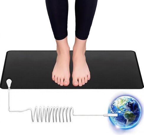 Grounding Mat for Sleep, Pain Relief & Inflammation, Conductive PU Leather Indoor Grounding Pad, Earth Connection Therapy for Home Office Wellness, Boost Energy & Blood Circulation 39"x12" in Kuwait