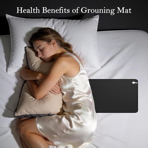 Grounding Mat for Sleep, Pain Relief & Inflammation, Conductive PU Leather Indoor Grounding Pad, Earth Connection Therapy for Home Office Wellness, Boost Energy & Blood Circulation 39"x12" in Kuwait