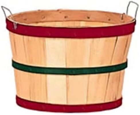 Red & Green Banded Half Bushel Basket Case of 6 in Kuwait