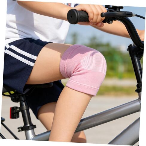 MAGICLULU 2 Pairs Sports Knee Pads for Youth, Breathable Nylon Sleeve with Anti-slip Support, Easy Wearability for Basketball and Soccer Outdoor Activities in Kuwait