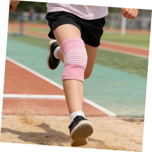 MAGICLULU 2 Pairs Sports Knee Pads for Youth, Breathable Nylon Sleeve with Anti-slip Support, Easy Wearability for Basketball and Soccer Outdoor Activities in Kuwait