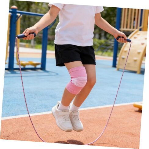 MAGICLULU 2 Pairs Sports Knee Pads for Youth, Breathable Nylon Sleeve with Anti-slip Support, Easy Wearability for Basketball and Soccer Outdoor Activities in Kuwait