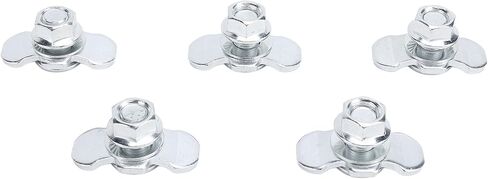 L المسار مزدوج العروة مسمار الجوز المناسب M10x20mm غير قابل للصدأ الثقيلة التحكم في البضائع رسو لشاحنة سرير مقطورة بيك اب RV ATV الكربون الصلب 5 قطع (فضي) in Kuwait