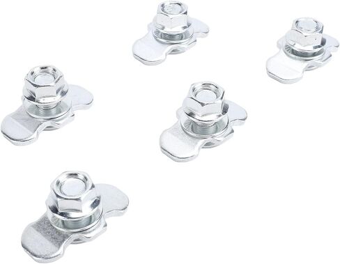 L المسار مزدوج العروة مسمار الجوز المناسب M10x20mm غير قابل للصدأ الثقيلة التحكم في البضائع رسو لشاحنة سرير مقطورة بيك اب RV ATV الكربون الصلب 5 قطع (فضي) in Kuwait