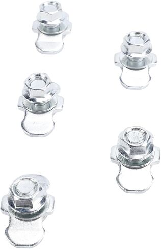 L المسار مزدوج العروة مسمار الجوز المناسب M10x20mm غير قابل للصدأ الثقيلة التحكم في البضائع رسو لشاحنة سرير مقطورة بيك اب RV ATV الكربون الصلب 5 قطع (فضي) in Kuwait