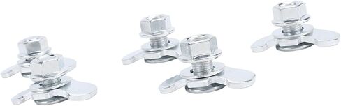 L المسار مزدوج العروة مسمار الجوز المناسب M10x20mm غير قابل للصدأ الثقيلة التحكم في البضائع رسو لشاحنة سرير مقطورة بيك اب RV ATV الكربون الصلب 5 قطع (فضي) in Kuwait