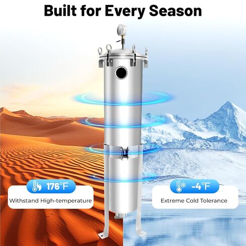 1 حقيبة مرشح الإسكان 304 مرشح الفولاذ المقاوم للصدأ، 2 ″ NPT داخل / خارج وعاء تصفية كيس واحد 1.0MPa مع مقياس الضغط، وأرجل قابلة للتعديل وفتح سريع لترشيح المواد الكيميائية لزيت الماء والمشروبات in Kuwait
