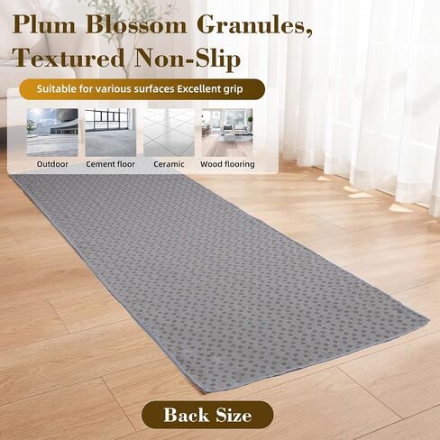 Non Slip Yoga Mat Towel with Silicone Grip Dots, Sweat Absorbent for Hot Yoga Pilates Workout Fitness, 72"x24" Machine Washable with Carry Bag in Kuwait