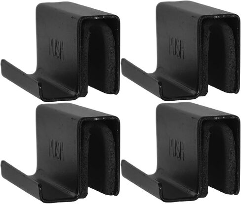 Homoyoyo 4pcs Sliding Glass Door Handle Replacement with Cold Rolled Steel Clips for 4-6mm Thick Glass, Secure and Reliable Clamp on Handles for Home Use and Commercial Settings in Kuwait