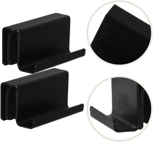 Homoyoyo 4pcs Sliding Glass Door Handle Replacement with Cold Rolled Steel Clips for 4-6mm Thick Glass, Secure and Reliable Clamp on Handles for Home Use and Commercial Settings in Kuwait
