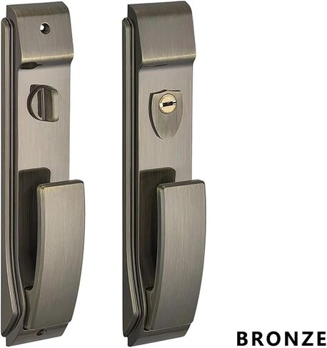 Straight Push Pull Door Lock Bedroom Mute Home Room Bathroom Zinc Alloy Light Luxury Wooden Handle in Kuwait