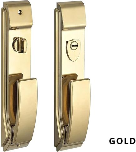 Straight Push Pull Door Lock Bedroom Mute Home Room Bathroom Zinc Alloy Light Luxury Wooden Handle in Kuwait