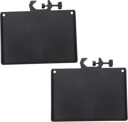 BESPORTBLE 2pcs Microphone Stand Tray Clip Accessory Shelf Durable Abs Sound Card Rack for Live Streaming Karaoke Recording with Storage Space for Picks and Small Items Black in Kuwait