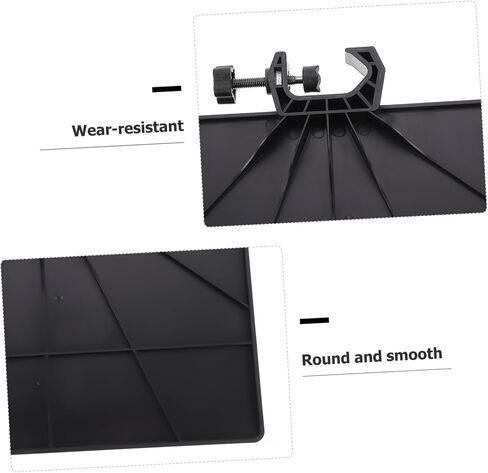 BESPORTBLE 2pcs Microphone Stand Tray Clip Accessory Shelf Durable Abs Sound Card Rack for Live Streaming Karaoke Recording with Storage Space for Picks and Small Items Black in Kuwait