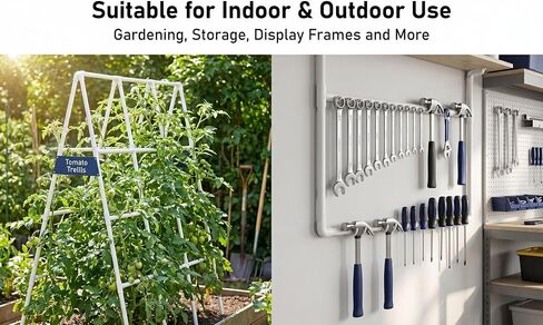 12 Pcs 1/2" PVC Pipe, White Plastic Pipe Sch40 Furniture Grade,17" Length Industrial Pipes for DIY Projects, Home, Garden, Greenhouse, Farm, Workshop in Kuwait