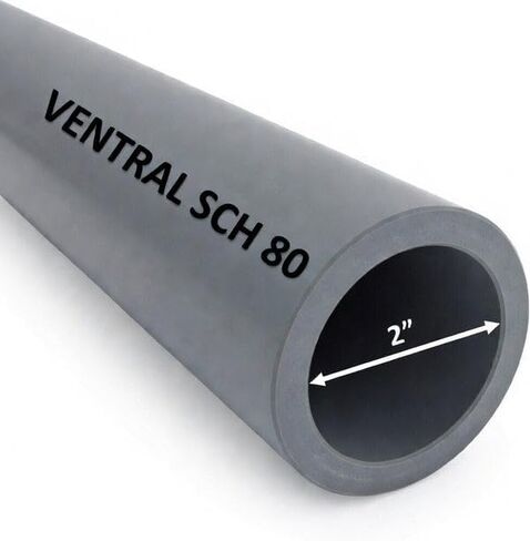 جدول VENTRAL 80 أنبوب PVC 2 بوصة (2.375 OD)، رمادي، أطوال مقطوعة للصناعة والسباكة والكيماويات والضغط العالي (طول 12 بوصة) in Kuwait