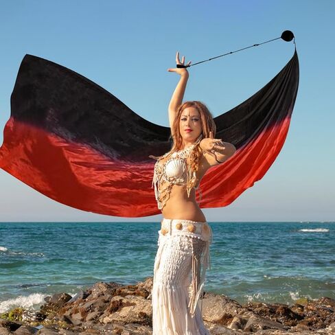 الحرير بوي، أعلام الرقص مع كرات التأرجح - لون التدرج الحجاب الرقص الشرقي، أعلام العبادة للكنيسة، البطن، العروض القبلية in Kuwait