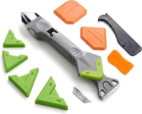 9 في 1Caulk تنعيم الأداة وأداة الجص ، مزيل السيليكون ， أداة تقليم وإزالة مانع التسرب مع ممسحة الجص للحمامات ، النوافذ ، الأبواب ، المطابخ ، الأرضيات ومجموعة الإصلاح مفصل البلاط in Kuwait