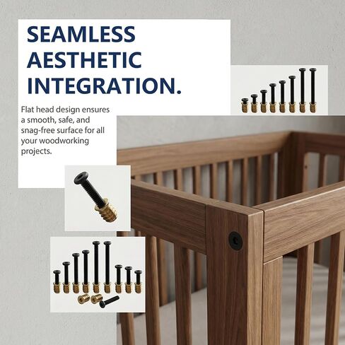 Wood Screw Inserts Kit 40 Sets 1/4"-20 – Furniture Hardware with 3/4" & 1-1/4" Hex Bolts, Pilot Drill Bit, 2 Wrenches for Furniture Assembly, Stripped Hole Repair in Saudi Arabia