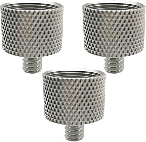 Kisangel 3pcs Microphone Clamp Adapter Nut 5/8 to 1/4 Inch Metal Microphone Stand Adapter Screw Anti-Slip Texture for Secure Mic Stand Connection in Kuwait