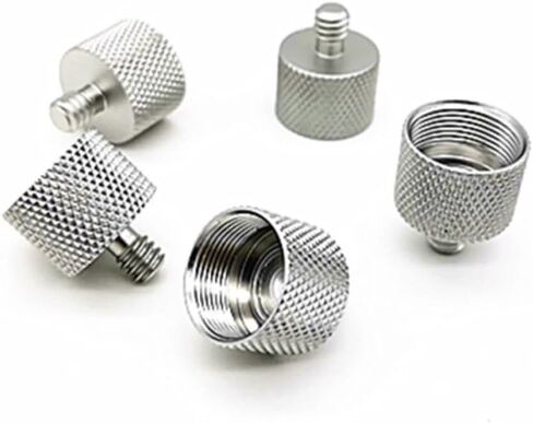 Kisangel 3pcs Microphone Clamp Adapter Nut 5/8 to 1/4 Inch Metal Microphone Stand Adapter Screw Anti-Slip Texture for Secure Mic Stand Connection in Kuwait